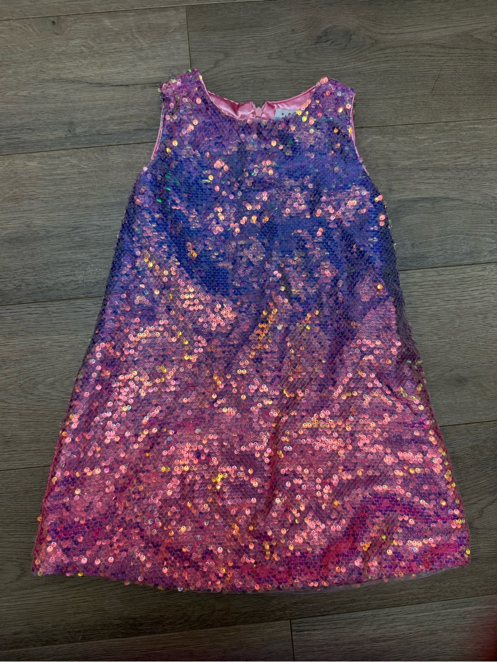 Lola + The Boys Pink and Purple Sequin Ombre Dress